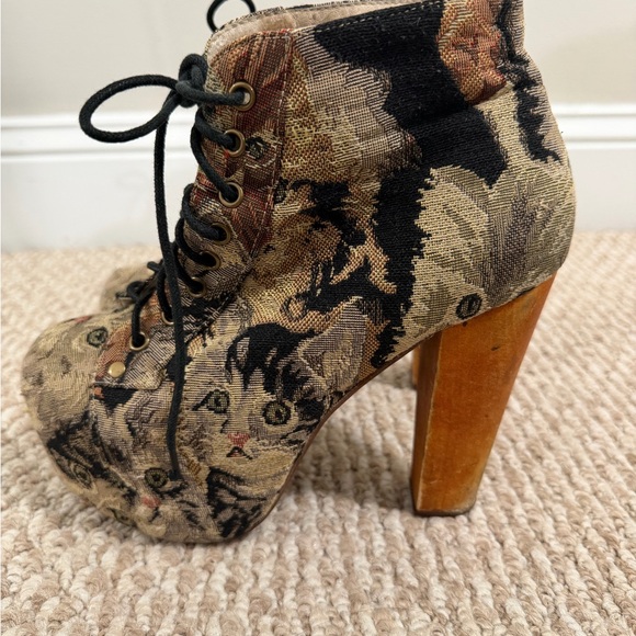 Jeffrey Campbell Cat Print Lace-Up Boots - Picture 4 of 13
